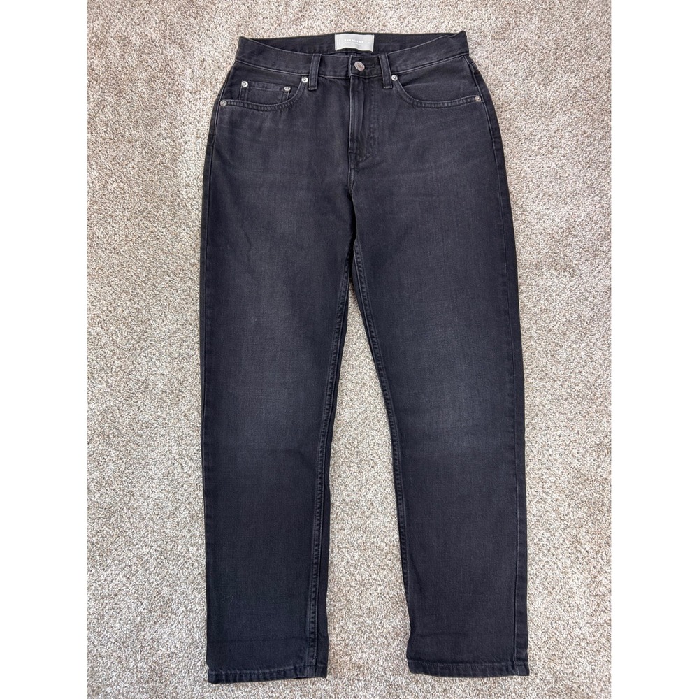 Everlane Organic Super-Soft Relaxed Jean Washed Black High Rise Denim Pants 26R